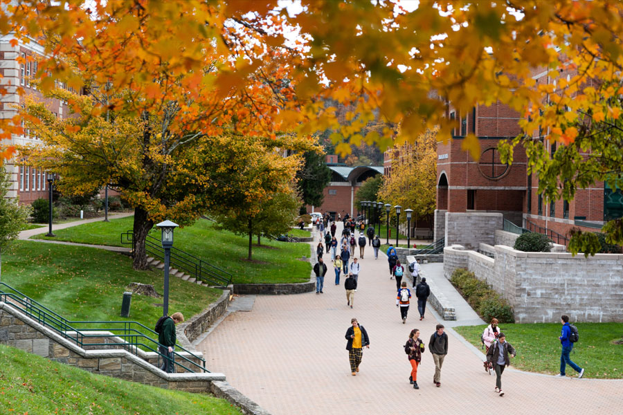 This image shows the campus of Appalachian State University, located in Boone, North Carolina. 