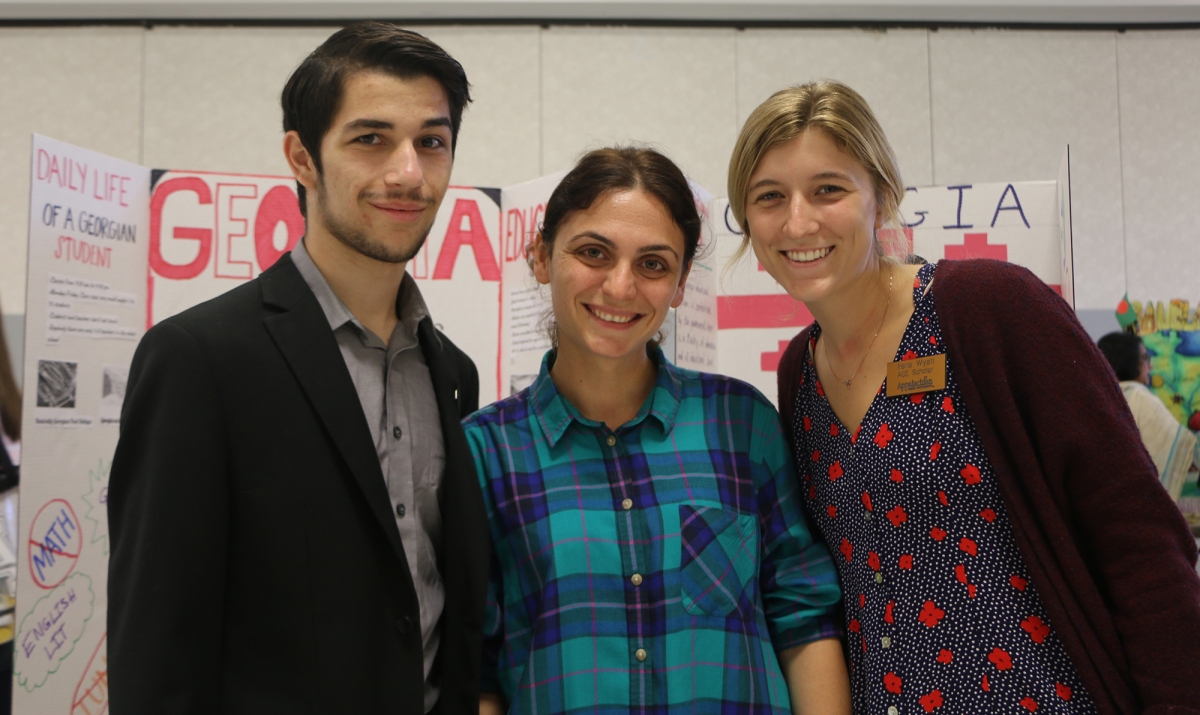 Students at learning event