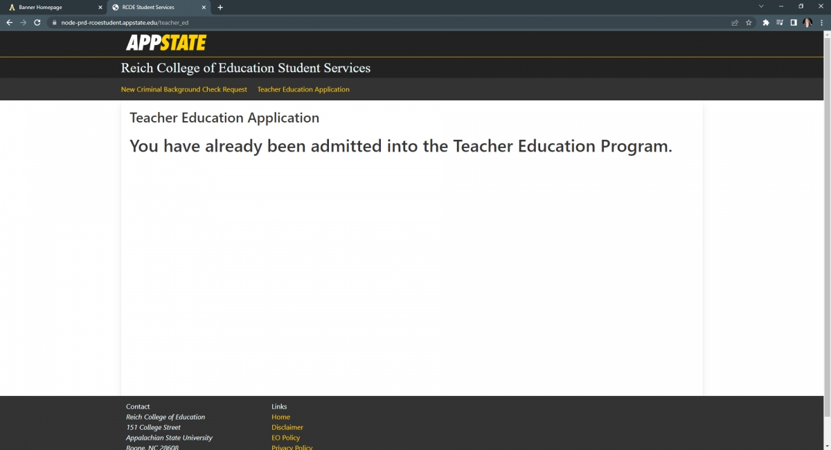 ATCH Application Status