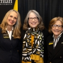 App State Chancellor Heather Hulburt Norris, center, Walker College of Business Dean Sandra Vanny, left, and Reich College of Education Dean Melba Spooner pose for a photo at the meet and greet event for Norris, App State’s newest chancellor. University of North Carolina System President Peter Hans announced Norris’ chancellor appointment as part of the UNC System Board of Governors’ Feb. 27 meeting, upon her election by the board. The meet and greet was held Feb. 27 in Plemmons Student Union on the Boone c