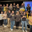 App State candidates for National Board Certification take a break from App State National Board Support Workshops held Feb. 1 to celebrate App State being the nation’s No. 1 school for National Board Certified Teachers in 2024.