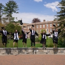 Graduates jumping