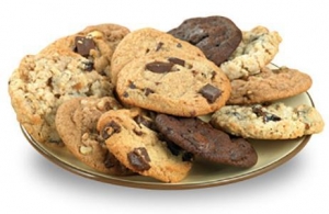 a plate of cookies