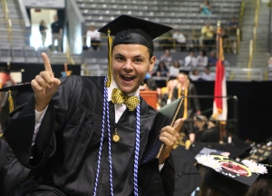 Student at commencement