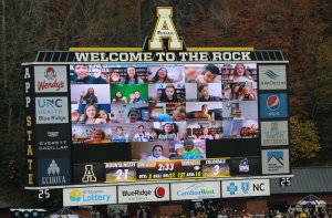 Mountaineer Readers on the Jumbotron