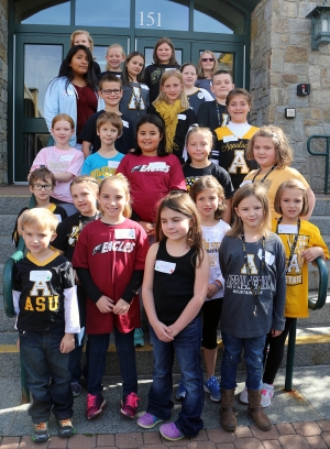 Mountaineer Readers at the Education Day football game