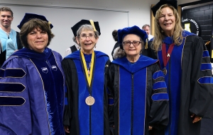 Matuzny, Werts, Truett and Bonham at Spring 2018 Commencement