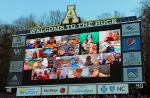 Mountaineer Readers on the Jumbo Tron