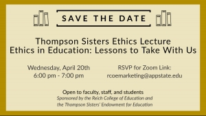 Thompson Sisters Ethics Lecture