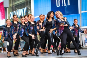 Claudia Palta dancing in Times Square