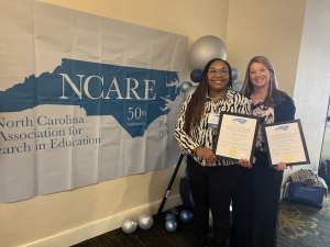 Dr. Tempestt Adams and Dr. Jenn McGee recognized as past presidents for NCARE