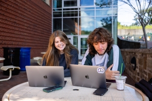 Students on computers