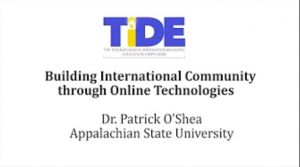 Building International Community through Online Technologies with Dr. Patrick O'Shea 