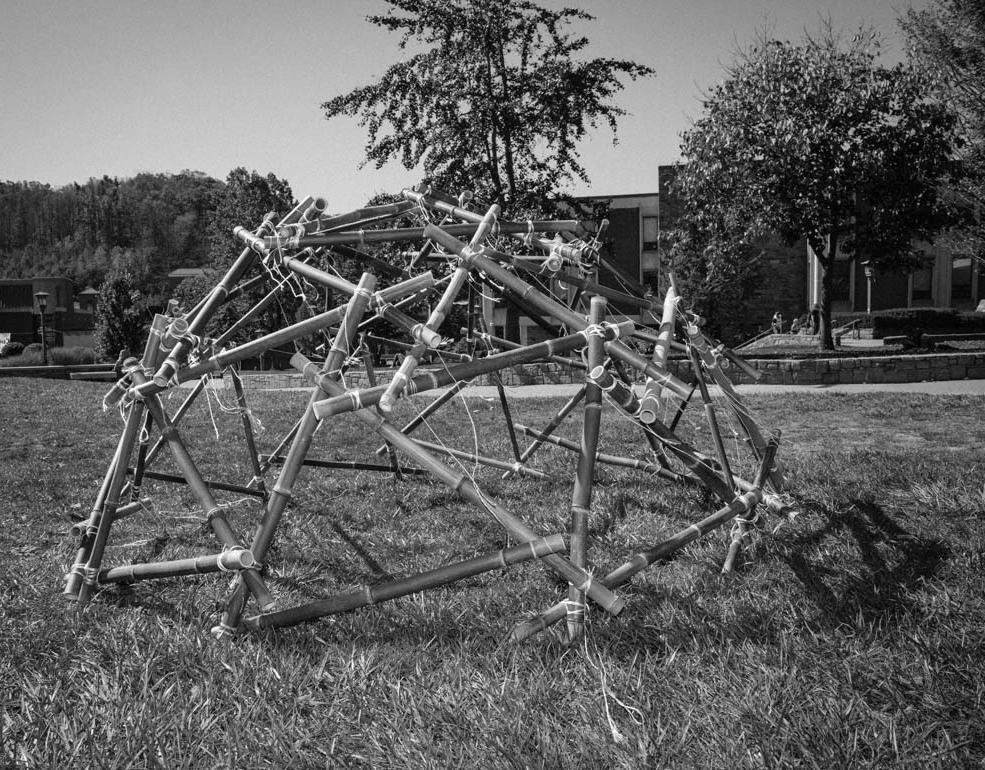 A completed geodesic dome at Appalachian.