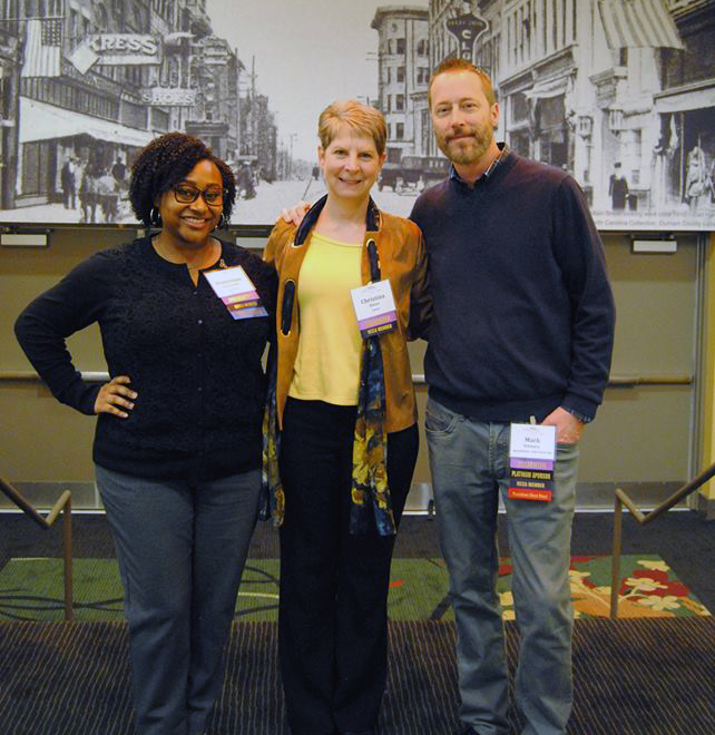 CHMC faculty members, Dr. Dominique Hammonds, Dr. Christina Rosen and Dr. Mark Schwarze at the NCCA conference.
