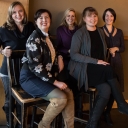 The Girls’ Club poses for a picture at The Local during a post-work brainstorming session. Pictured clockwise from top left: Haley Childers, Audrey Gurkin, Meghan McCandless, Ellen Gwin Burnette and Heather Brandon.