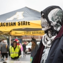 On a frightfully damp and chilly Saturday late in October, costumed creatures gathered on the fog-shrouded campus of Appalachian State University for the 8th annual Spooky Duke Race and Costume Contest.