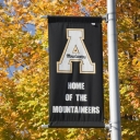Autumn flag on Rivers Street